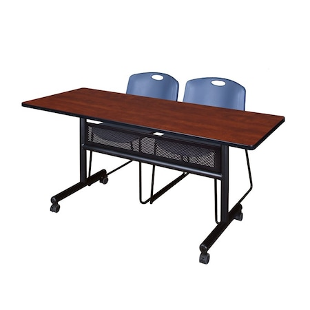 Kobe Rectangle FlipTop Table, 60" W, 29" H, Laminate Top, Cherry MKFTM6024CH44BE